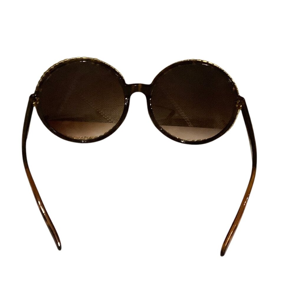 Round Rhinestone Studded Tortoise Shell Sunglasse… - image 3
